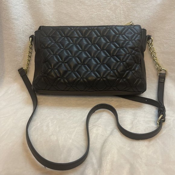 Classic Anne Klein Handbag Quilted‎ Black With Gold Hardware - Picture 4 of 12